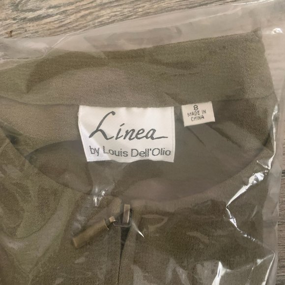 NWT LINEA LOUIS DELL'OLIO CREPE GAUZE ZIP JACKET 8 - Picture 9 of 10